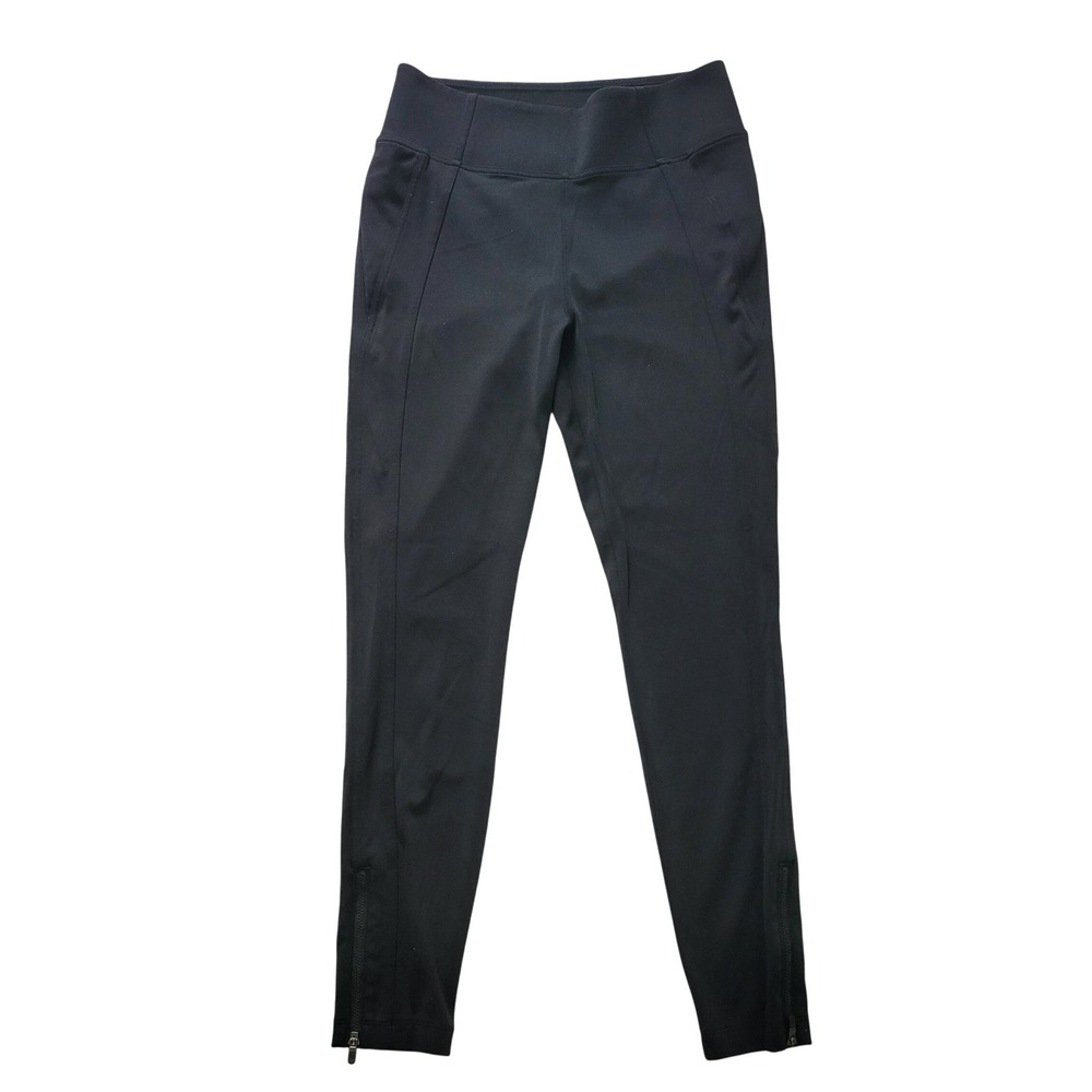 Athleta Size M Black‎ Zip Ankle Athletic Leggings Pants Delancey Tight